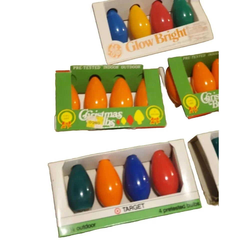5x Glow Bright Christmas Lights Target Lot Boxes Outdoor Bulbs C9 Set 2